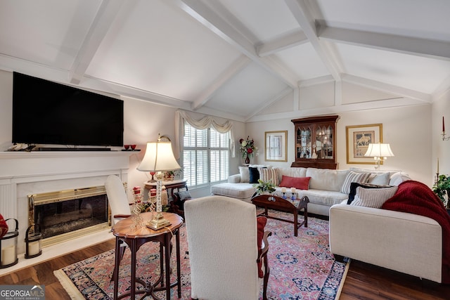 1826 Bedfordshire Ct, Decatur, GA 30033 - living area with wood finished floors and a glass covered fireplace