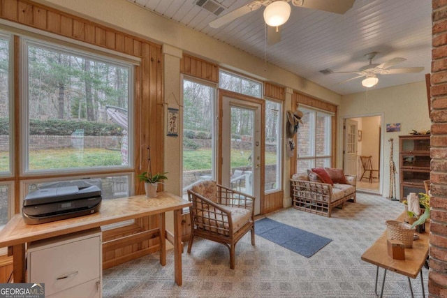 view of sunroom / solarium