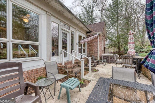 view of patio / terrace with entry steps