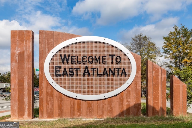 view of community sign