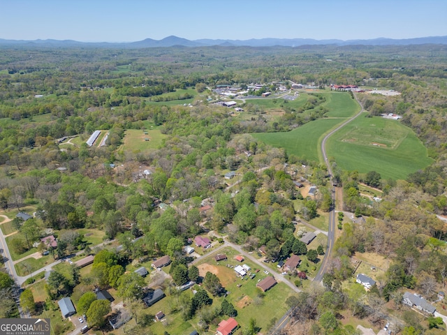 140 Goldust Ave, Clarkesville, GA 30523 - aerial overview of property's location with mountains and a heavily wooded area