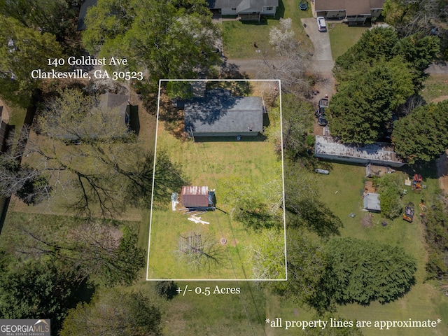 140 Goldust Ave, Clarkesville, GA 30523 - aerial view of property's location featuring property boundaries highlighted