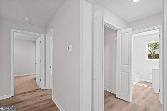 313 Ellenwood Dr, Bowdon, GA 30108 - corridor with light wood-style floors and baseboards