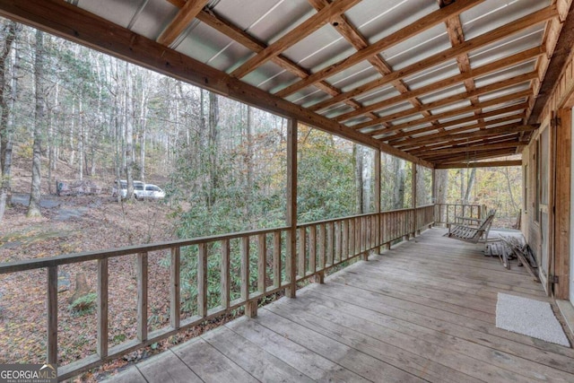 2479 Plum Orchard Rd Unit 1 & 2, Clayton, GA 30525 - deck featuring a view of trees