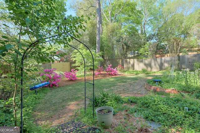 view of fenced backyard