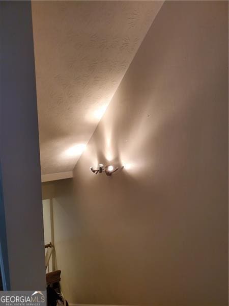 details featuring a textured ceiling