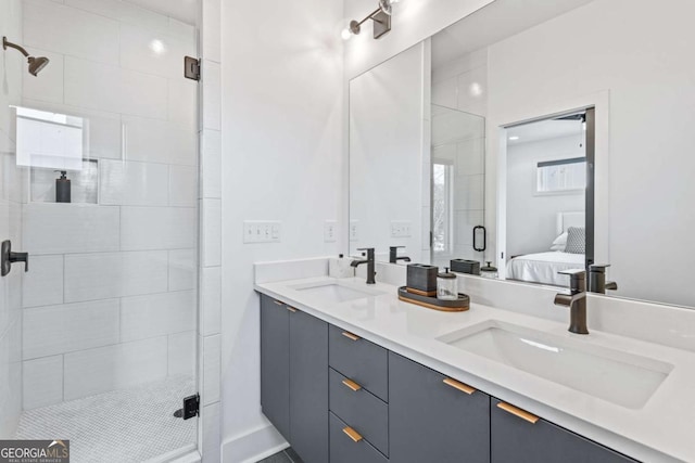 2424 Memorial Dr SE Unit 3, Atlanta, GA 30317 - full bath featuring double vanity, ensuite bath, a sink, and a stall shower
