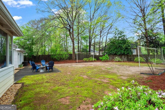 5663 Brookstone Dr NW, Acworth, GA 30101 - view of yard with a patio area and a fenced backyard