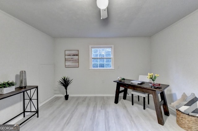 21 W Lake Dr, Oxford, GA 30054 - home office with wood finished floors and baseboards