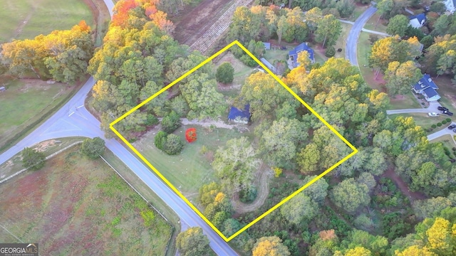 21 W Lake Dr, Oxford, GA 30054 - aerial view with a wooded view