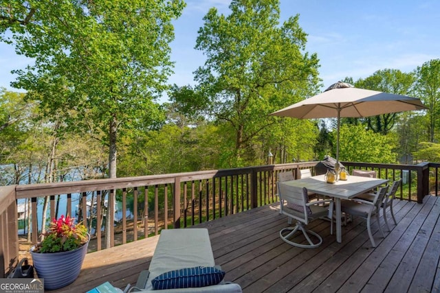 6477 Old Shadburn Ferry Rd, Buford, GA 30518 - deck with outdoor dining space
