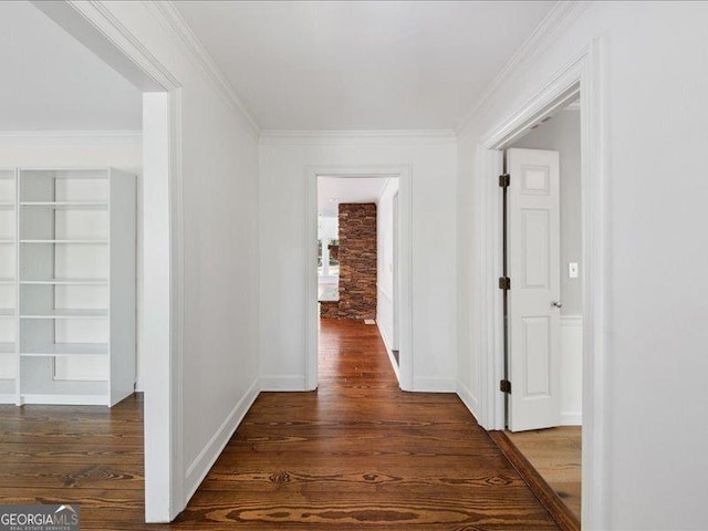 5761 Kentucky Downs Dr, Macon, GA 31210 - hall with wood finished floors and crown molding