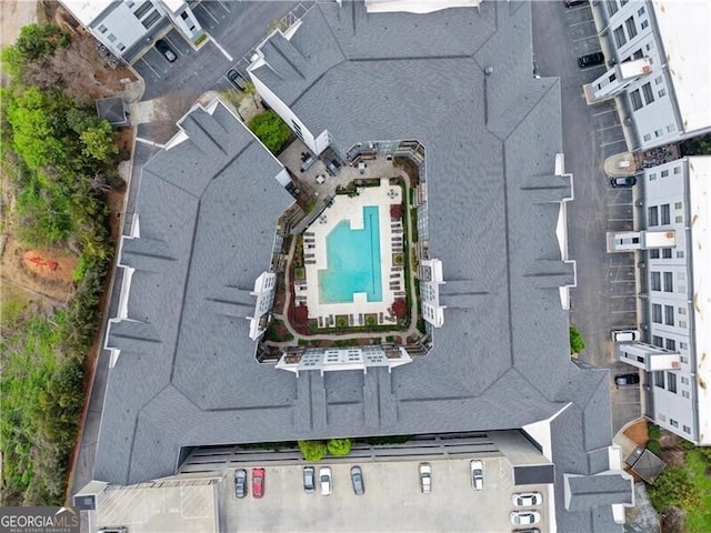 747 Ralph Mcgill Blvd NE Unit 223, Atlanta, GA 30312 - aerial view of a pool