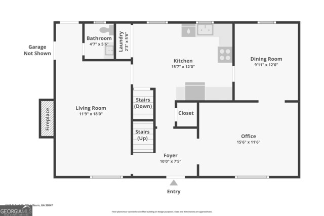 5465 N Fork Dr SW, Lilburn, GA 30047 - floor plan