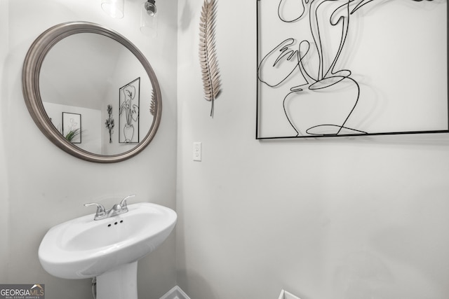 bathroom with a sink