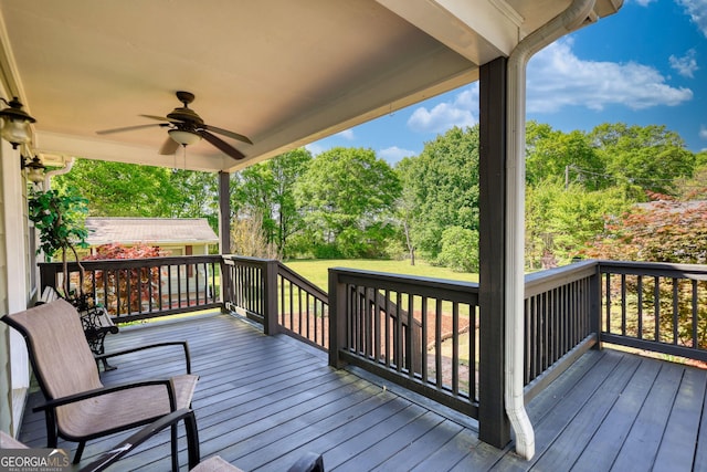 72 Grayson New Hope Rd, Grayson, GA 30017 - wooden terrace with a ceiling fan