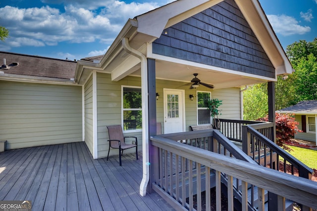72 Grayson New Hope Rd, Grayson, GA 30017 - deck with ceiling fan