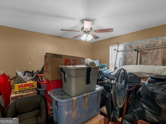 75 The Farm Rd, Mcdonough, GA 30252 - storage area featuring a ceiling fan
