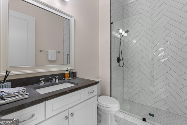 1116 Dan Johnson Rd NE, Atlanta, GA 30307 - full bath featuring vanity, toilet, a shower stall, and tile patterned floors