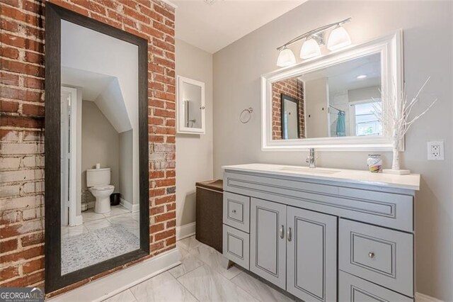 1884 Montrose Dr, East Point, GA 30344 - full bathroom featuring marble finish floor, vanity, and toilet