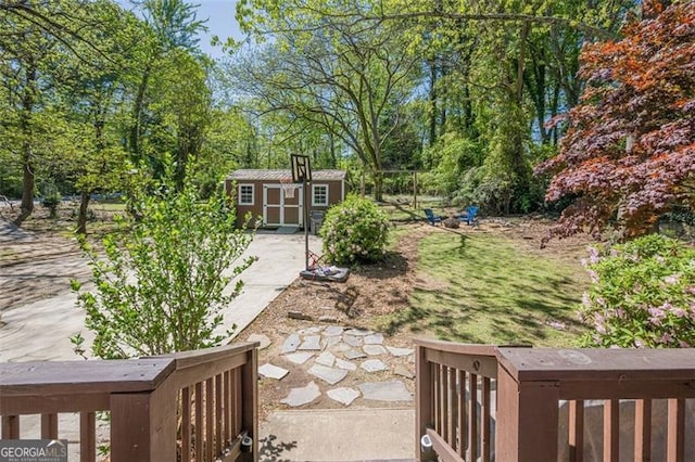1884 Montrose Dr, East Point, GA 30344 - view of yard with a storage unit and an outbuilding