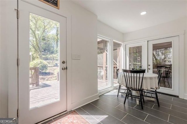 1884 Montrose Dr, East Point, GA 30344 - doorway to outside featuring french doors and recessed lighting