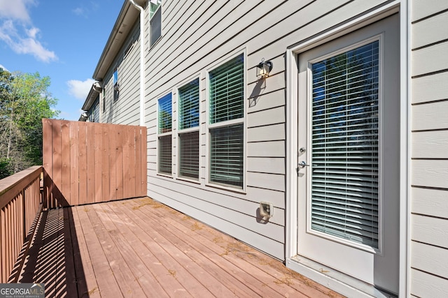 view of wooden deck