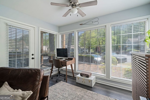 401 Berkeley Woods Dr, Duluth, GA 30096 - office space with ceiling fan and wood finished floors