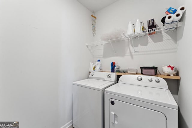 111 N Palmer St, Springfield, GA 31329 - laundry room with baseboards, washer and dryer, and laundry area