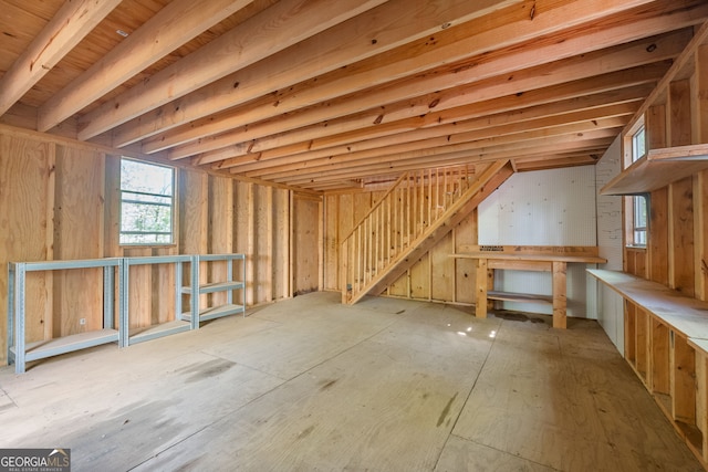 interior space featuring stairway