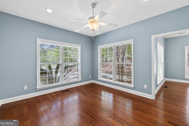 unfurnished dining area with baseboards, ornamental molding, and visible vents