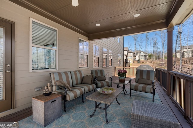 4538 Sterling Pointe Dr NW, Kennesaw, GA 30152 - view of patio featuring an outdoor living space and a residential view