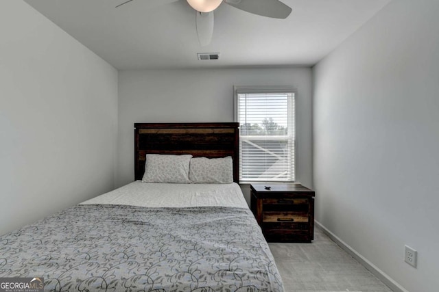 5530 Bower Pl, Cumming, GA 30028 - carpeted bedroom with visible vents, ceiling fan, and baseboards