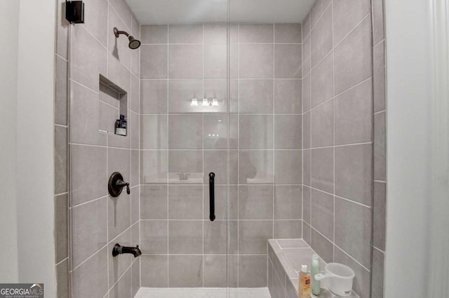 5530 Bower Pl, Cumming, GA 30028 - full bathroom with a shower stall