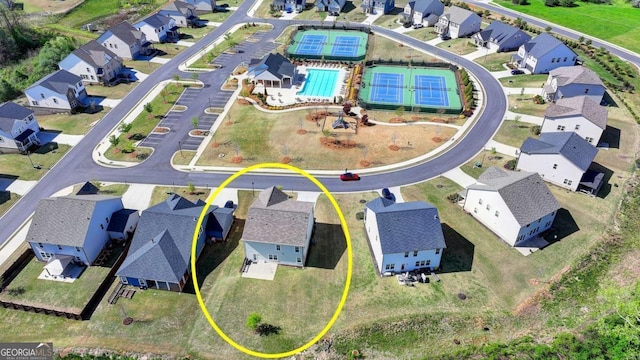 5530 Bower Pl, Cumming, GA 30028 - drone / aerial view featuring a residential view