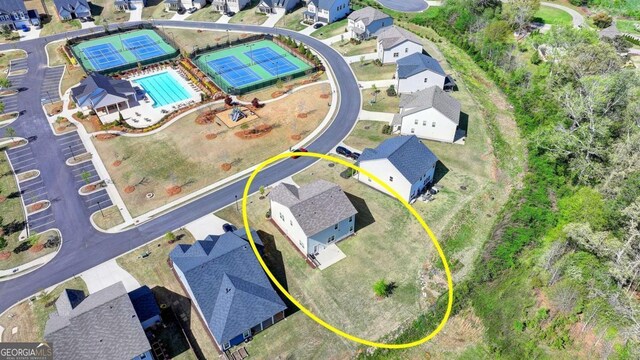 5530 Bower Pl, Cumming, GA 30028 - birds eye view of property featuring a residential view
