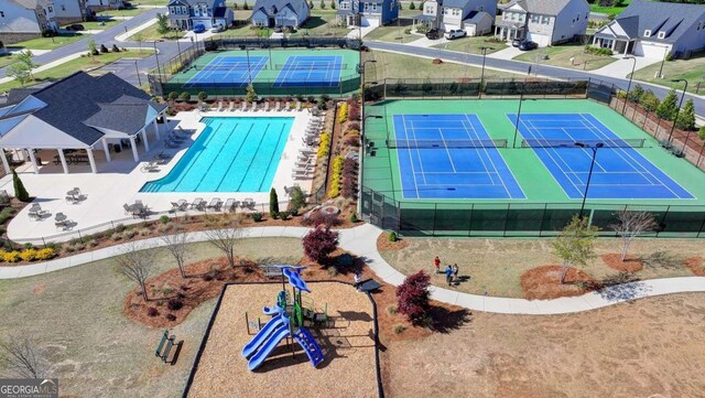 5530 Bower Pl, Cumming, GA 30028 - aerial view with a residential view