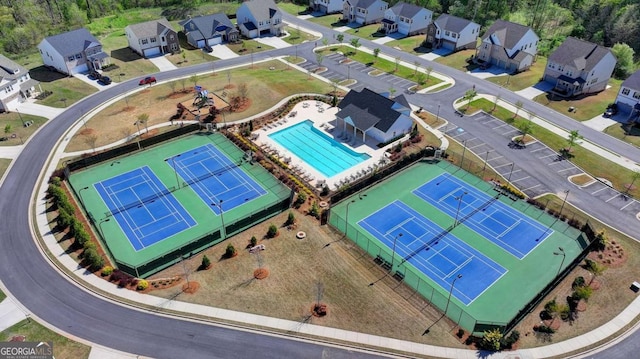 5530 Bower Pl, Cumming, GA 30028 - drone / aerial view with a residential view