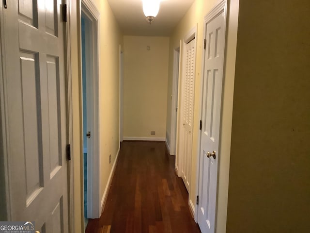 10 Horseshoe Bend Rd SW, Rome, GA 30165 - hall with baseboards and dark wood-type flooring