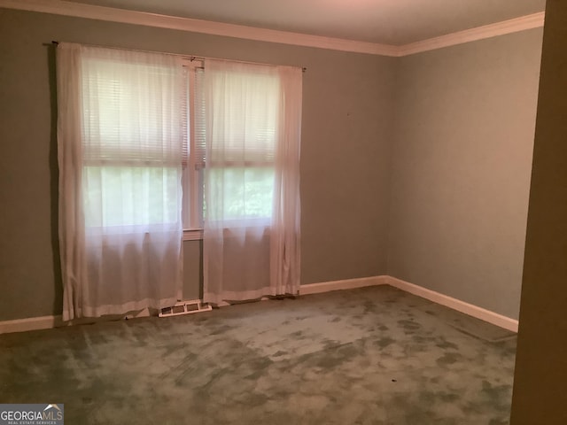 10 Horseshoe Bend Rd SW, Rome, GA 30165 - carpeted empty room featuring ornamental molding, baseboards, and visible vents