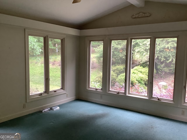 10 Horseshoe Bend Rd SW, Rome, GA 30165 - unfurnished room featuring plenty of natural light, baseboards, lofted ceiling, and carpet floors