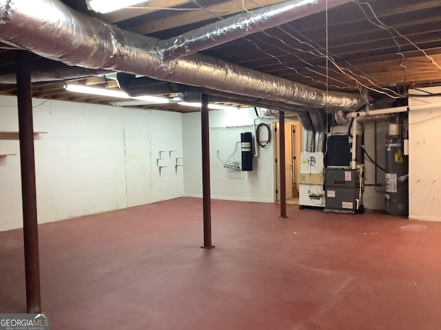 10 Horseshoe Bend Rd SW, Rome, GA 30165 - unfinished basement with heating unit
