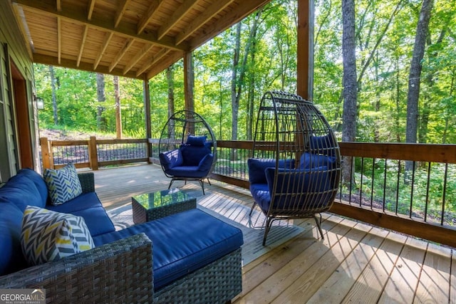 318 Lees Ride Unit 8, Mccaysville, GA 30555 - sunroom with an outdoor hangout area