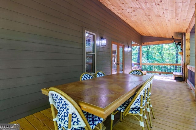 318 Lees Ride Unit 8, Mccaysville, GA 30555 - wooden terrace with french doors