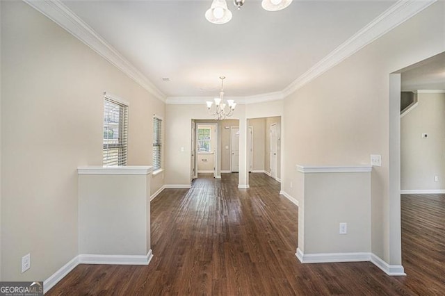 3459 Village Park Ln, Atlanta, GA 30331 - foyer entrance featuring a chandelier, baseboards, and dark wood finished floors