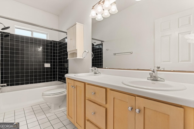911 Larkspur Ln, Saint Marys, GA 31558 - full bath with tile patterned floors, shower / tub combination, a sink, and toilet