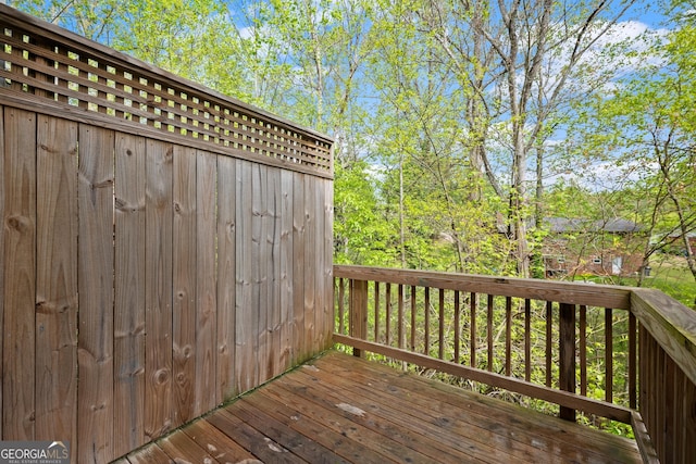 view of wooden terrace