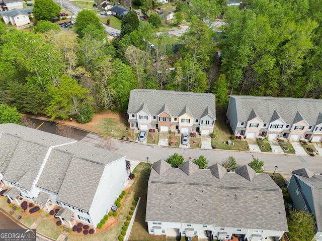 drone / aerial view with a residential view