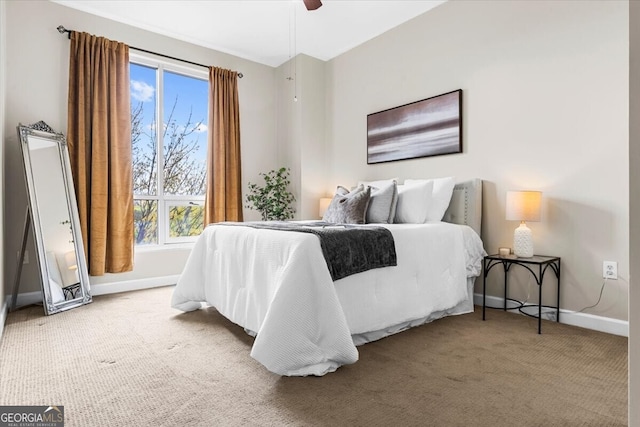 711 Cosmopolitan Dr NE Unit 347, Atlanta, GA 30324 - carpeted bedroom featuring baseboards and a ceiling fan