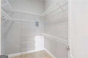 view of walk in closet